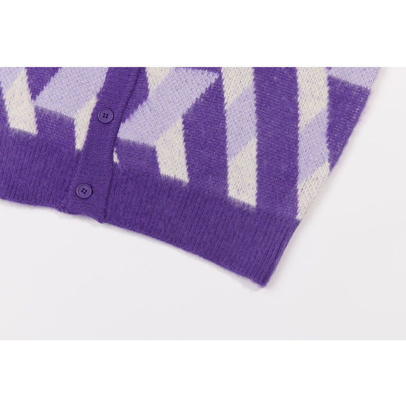 DNA Monogram Cardigan Purple