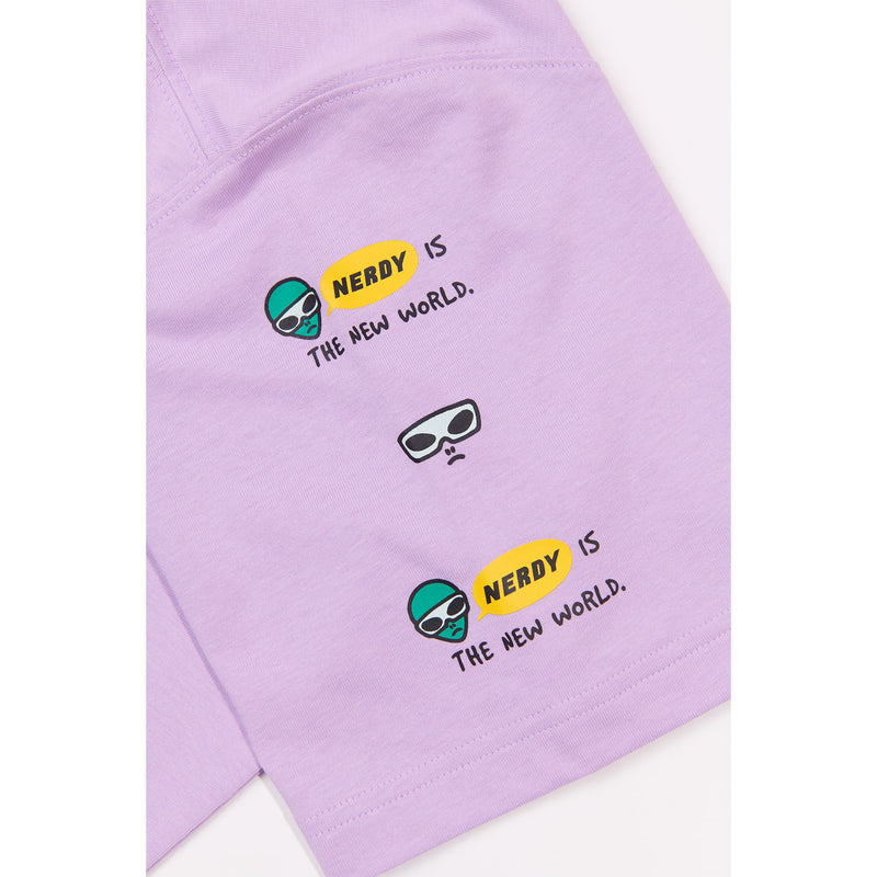 Alien Planet 1/2 Sleeve T-shirt Light Purple
