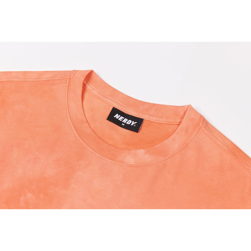 Ice Dyeing 1/2 Sleeve T-shirt Orange