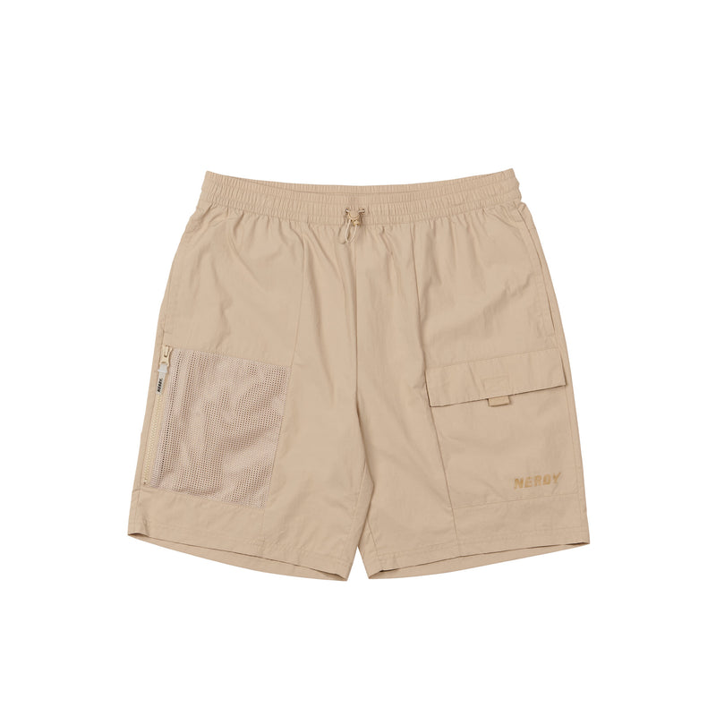 NY Solid Woven Half Pants Beige