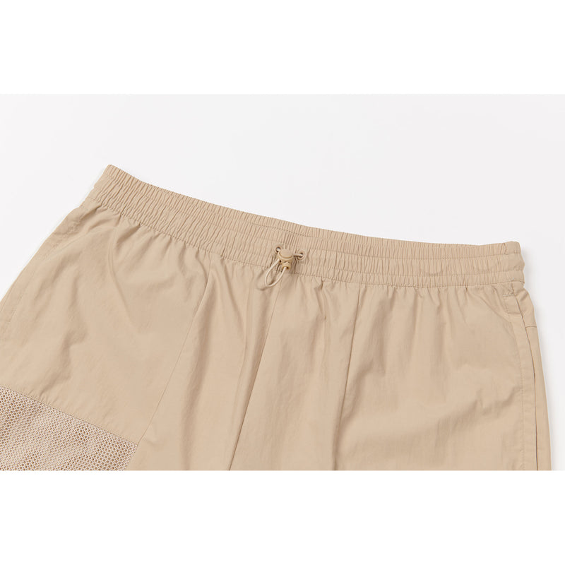 NY Solid Woven Half Pants Beige