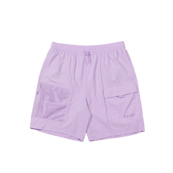 NY Solid Woven Half Pants Light Purple