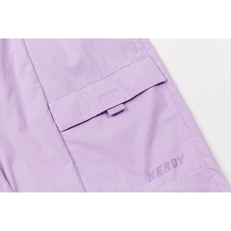 NY Solid Woven Half Pants Light Purple