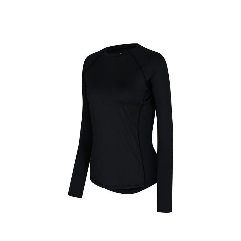 [NERDY FIT] Slim Touch Long Sleeve T-shirt Black