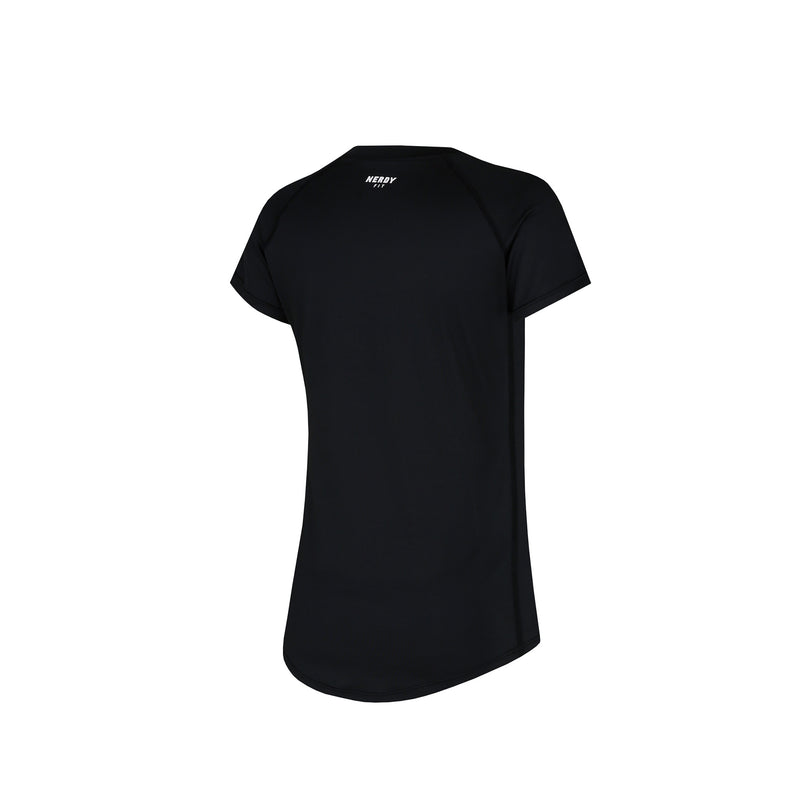 [NERDY FIT] Slim Touch Short Sleeve T-shirt Black