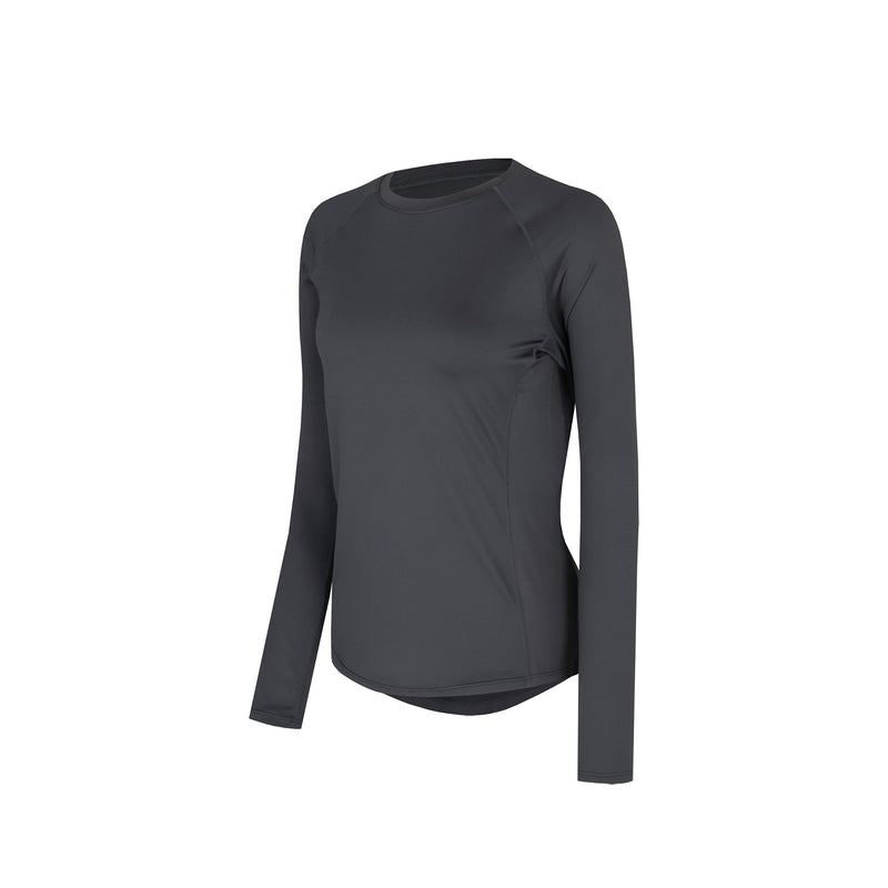 [NERDY FIT] Slim Touch Long Sleeve T-shirt Charcoal