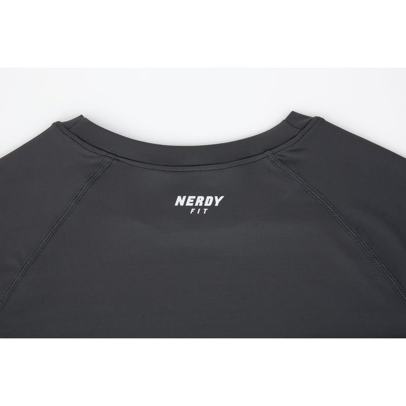 [NERDY FIT] Slim Touch Long Sleeve T-shirt Charcoal