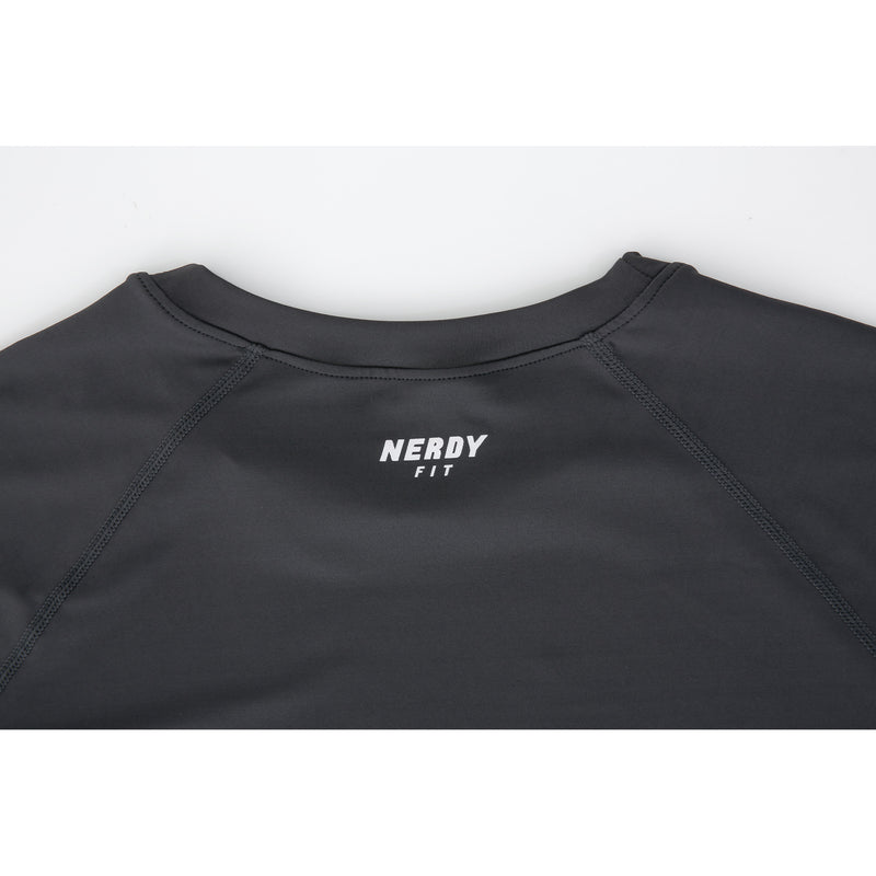 [NERDY FIT] Slim Touch Short Sleeve T-shirt Charcoal