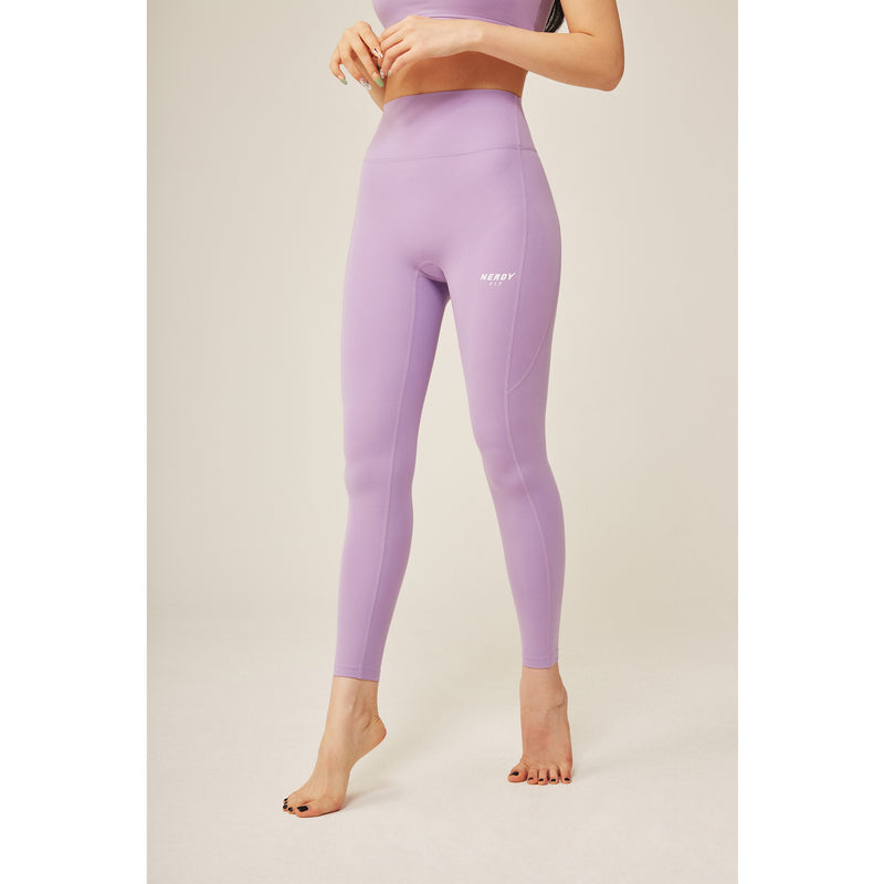 [NERDY FIT] Slim Cotton Active Leggings Light Purple