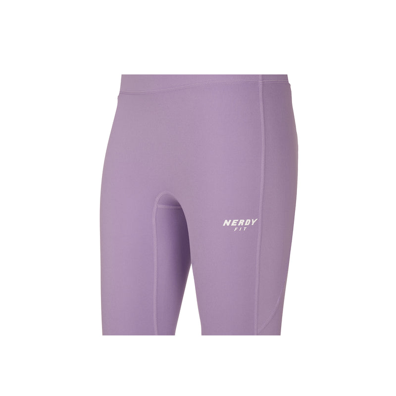 [NERDY FIT] Slim Cotton Active Leggings Light Purple