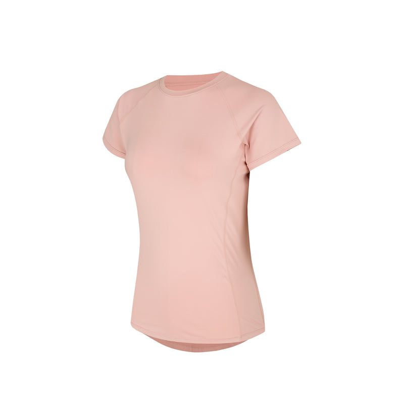 [NERDY FIT] Slim Touch Short Sleeve T-shirt Pink