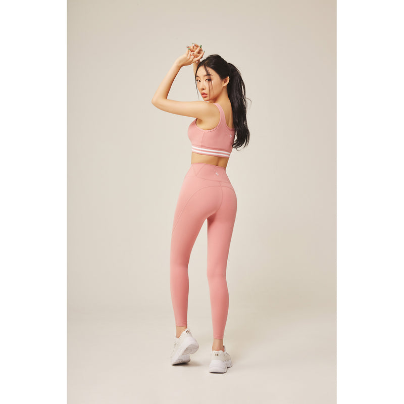 [NERDY FIT] Slim Cotton Active Bra Top Pink