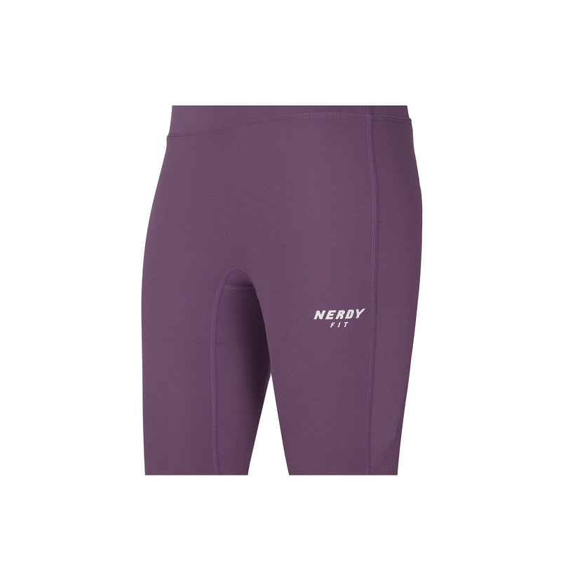 [NERDY FIT] Slim Cotton Active Leggings Purple