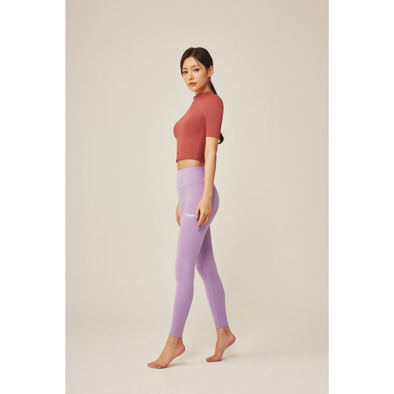 [NERDY FIT] Slim Cotton Cropped Top Rose Pink