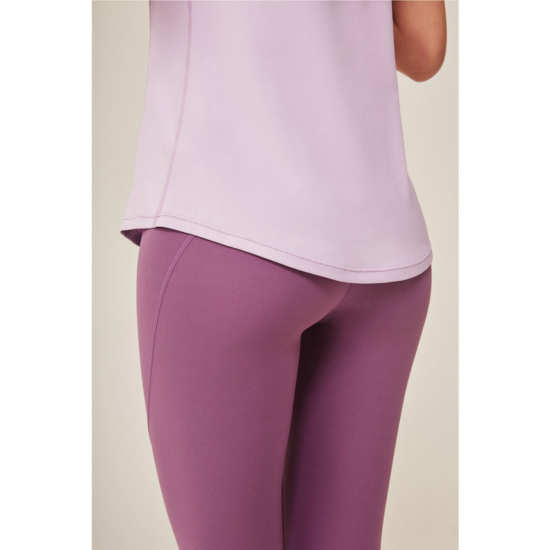 [NERDY FIT] Slim Touch Short Sleeve T-shirt Light Purple
