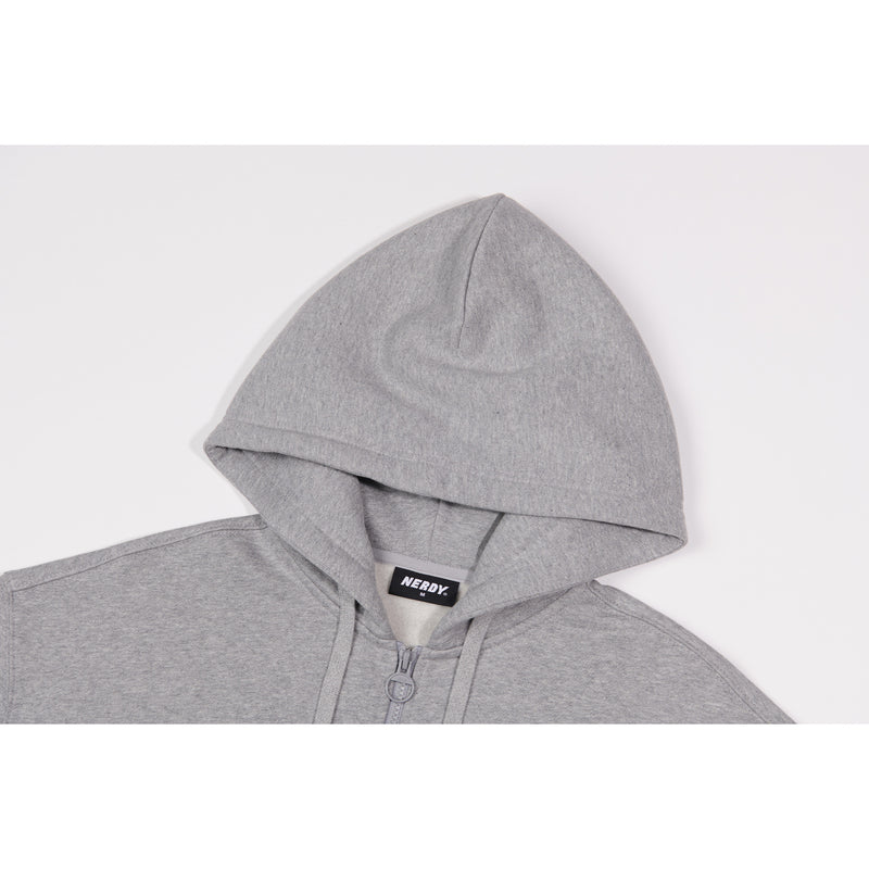 [21FW] Essential Brushed Hoodie Zip-up Gray